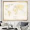 Designart - World Trekker I Crop - Map Canvas in Gold Frame